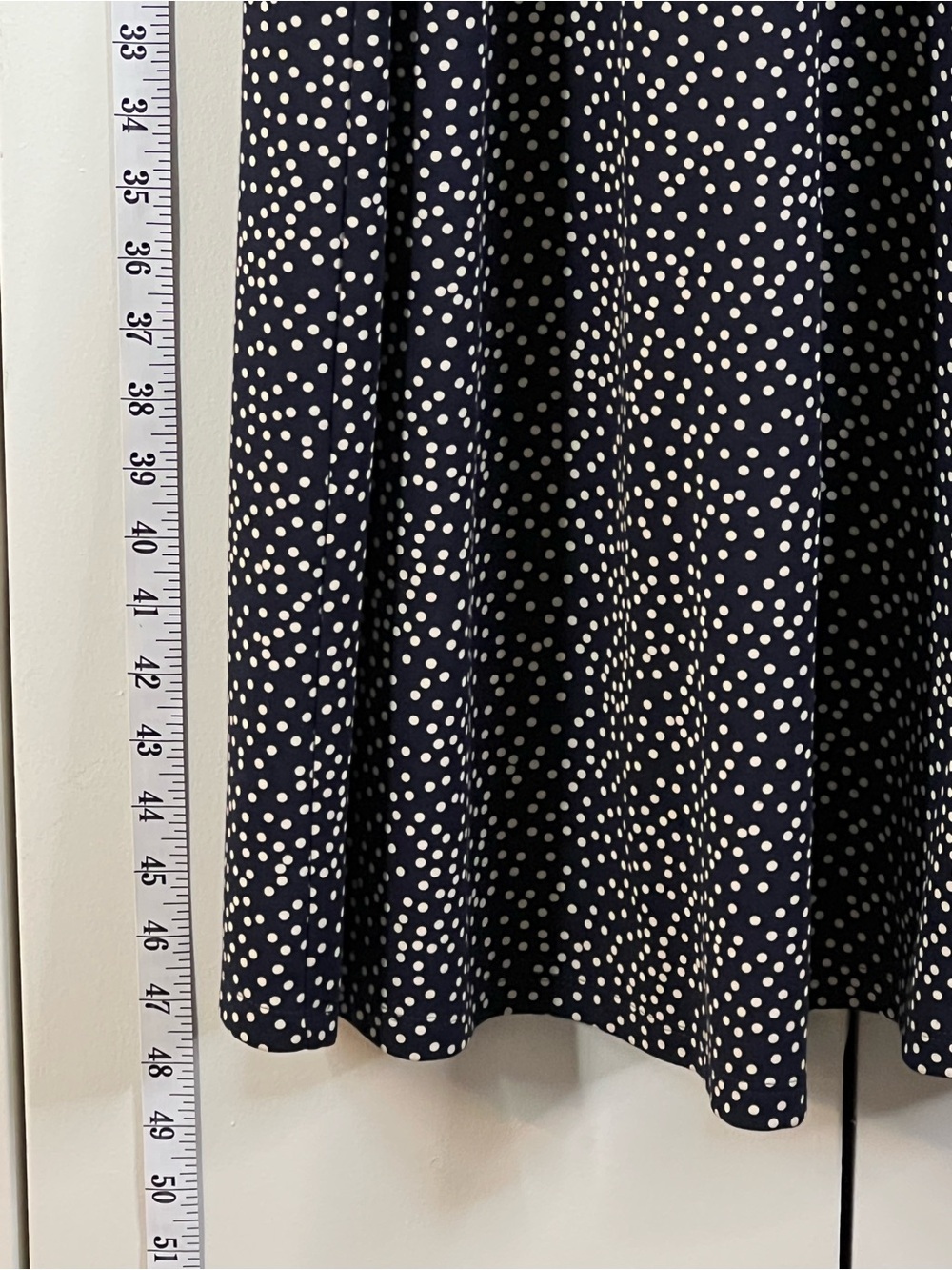 J. Jill M Navy White Polka Dot Sleeveless Midi Dress Women’s A-Line Keyhole Back - Picture 2 of 9